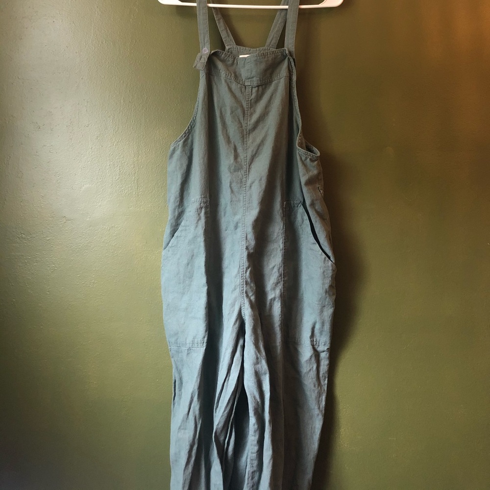 Sage green overalls